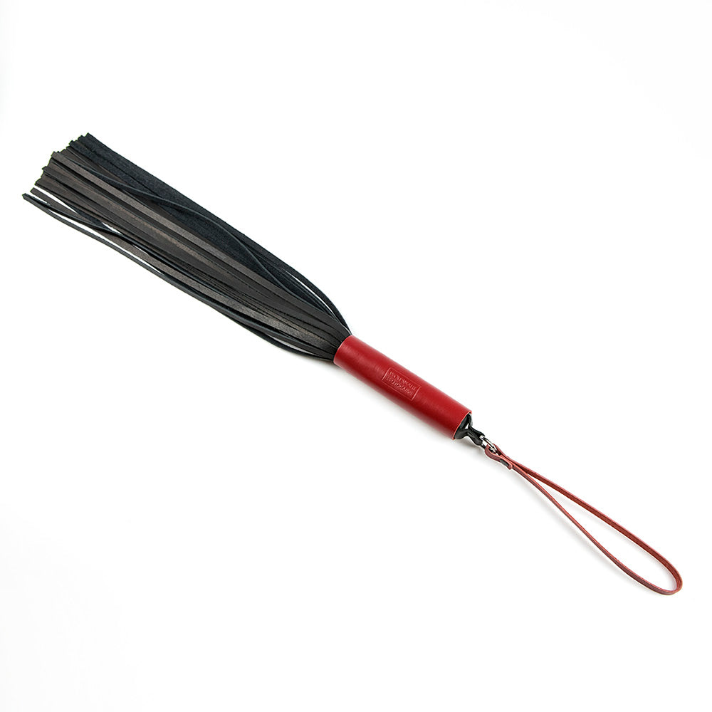 BDSM flogger with red handle