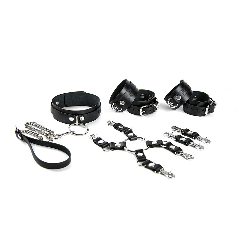Hogtie bondage set with collar