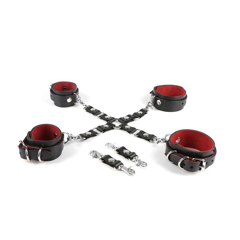 Leather Hogtied Bondage