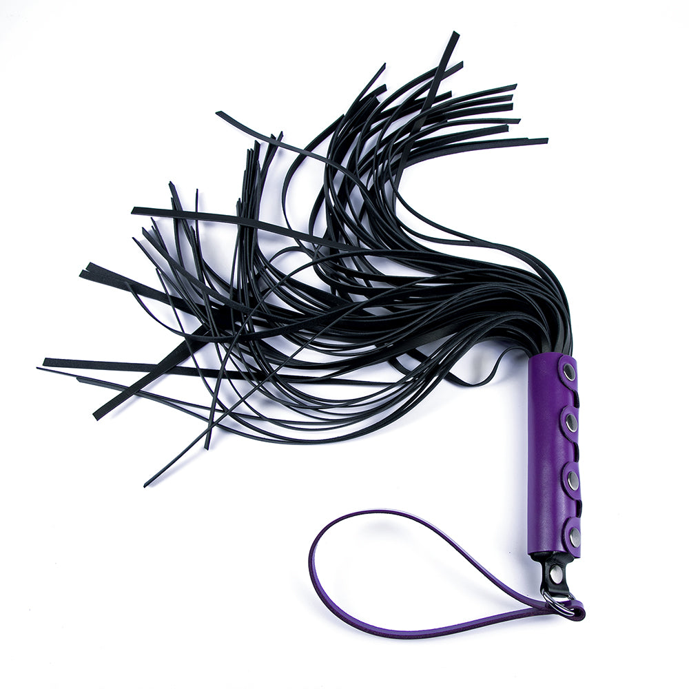 Purple leather whip for spanking