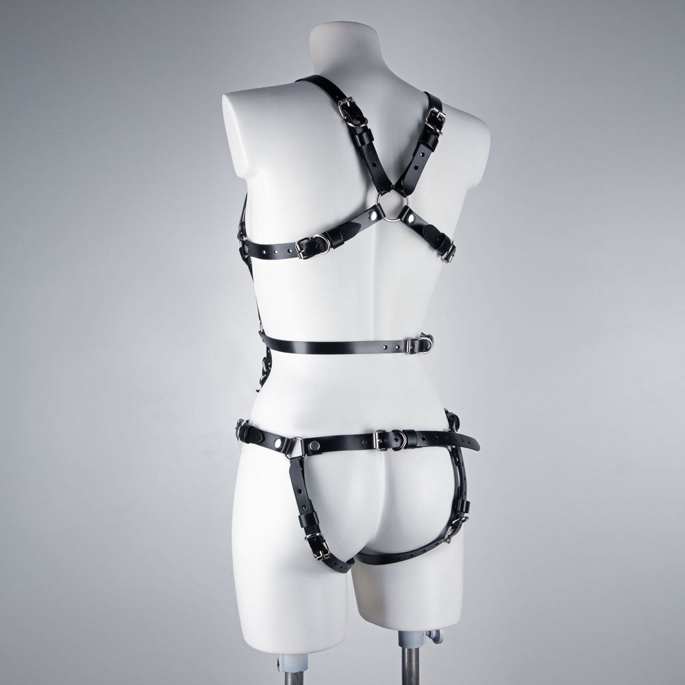 Leather Dildo harness for Strapon play