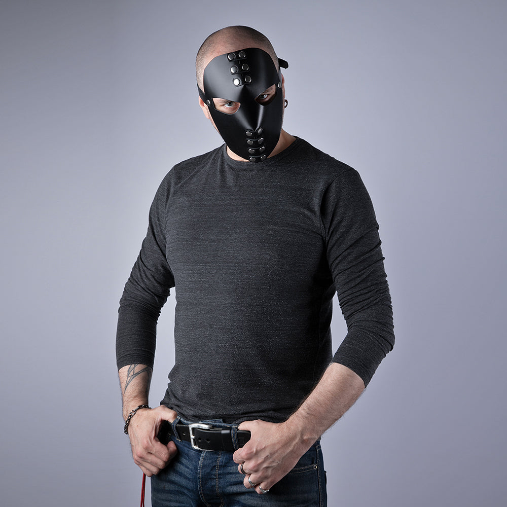Leather face mask for Halloween