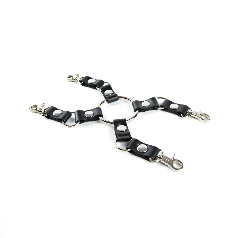 Leather Hogtie connector black