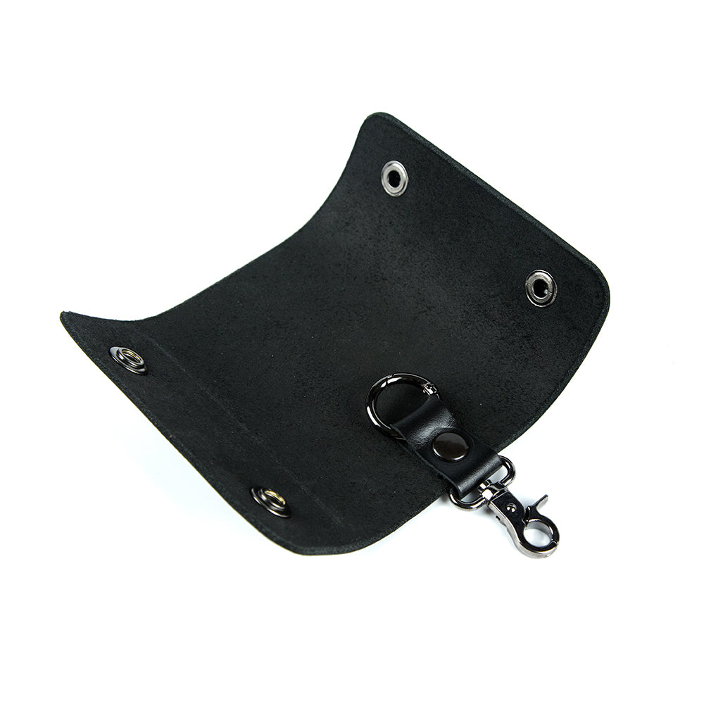 Key organizer leather black