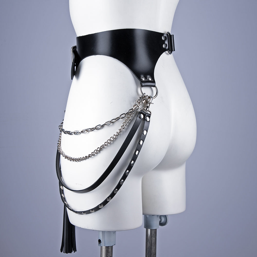 Ladies' designer belts ith pendants