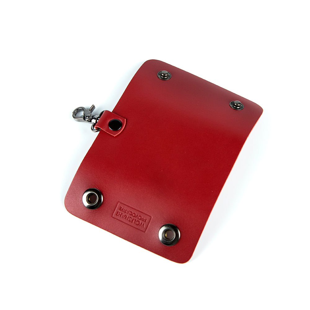 leather holder for keys red