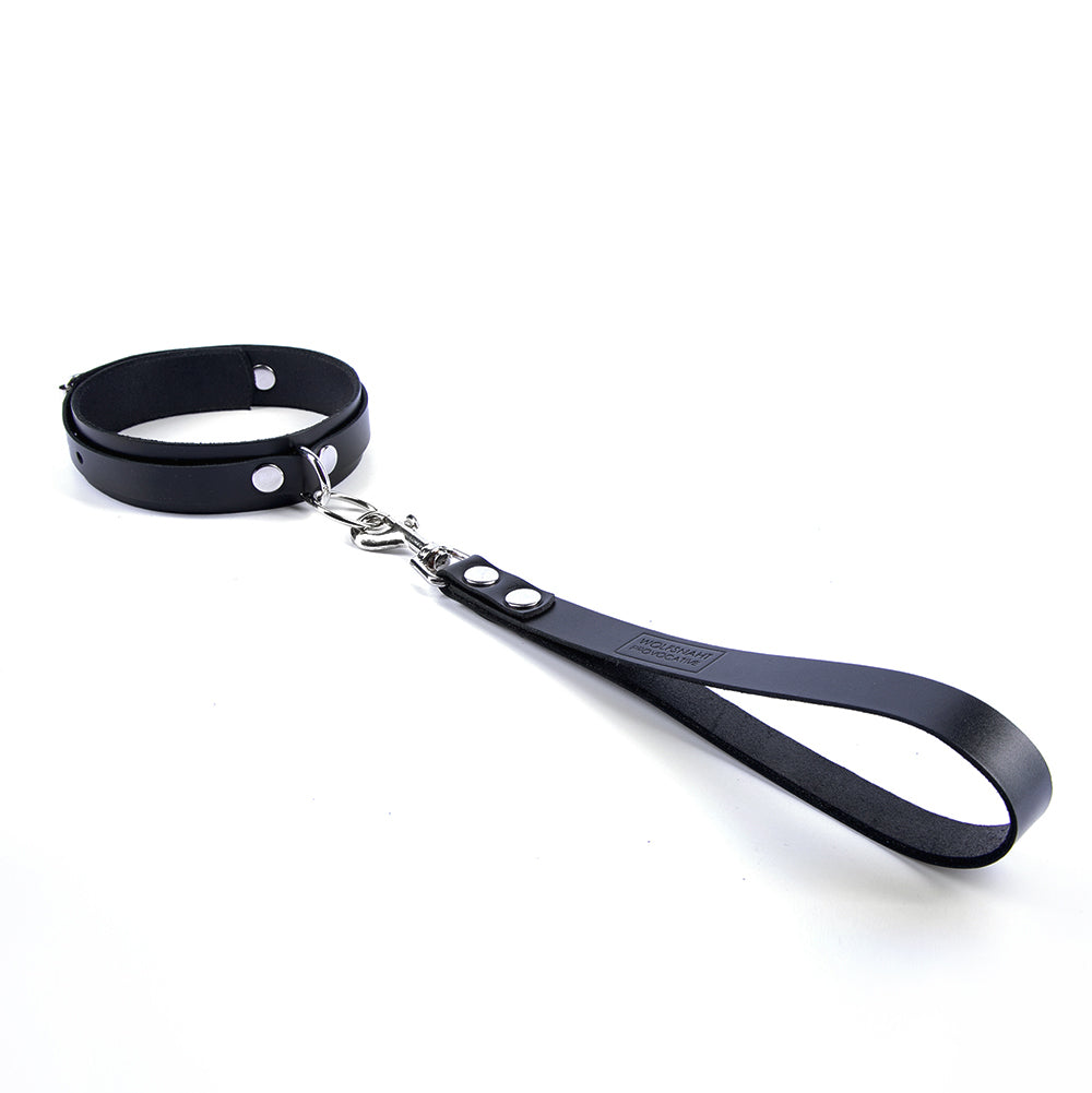 Mini bondage collar with a loop leash