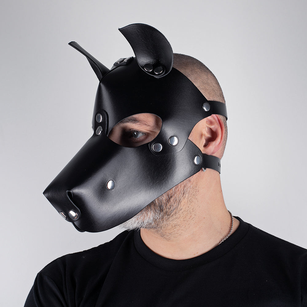 Leather pup-hood