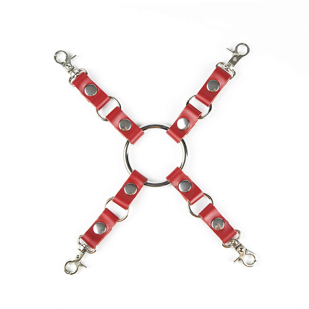 Leather quadruple fixation red