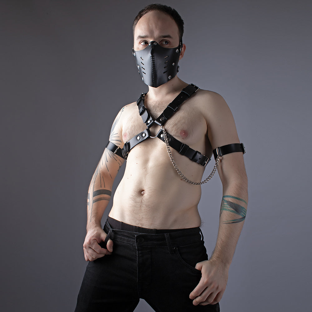 Steampunk male harness outfit