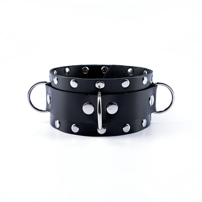 Male Bondage. Gay BDSM Gear. Handmade Leather Male Sub Collars.