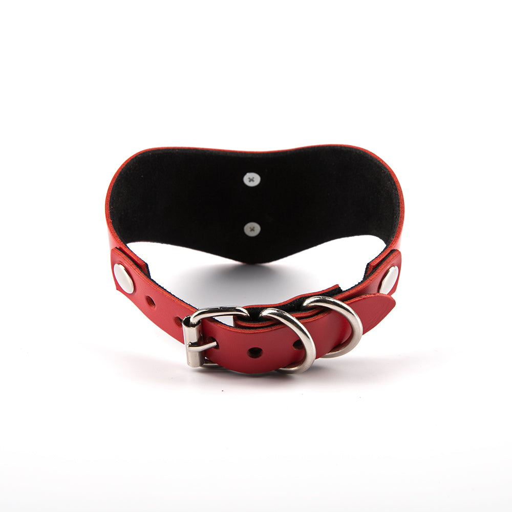 Red curved choker back side