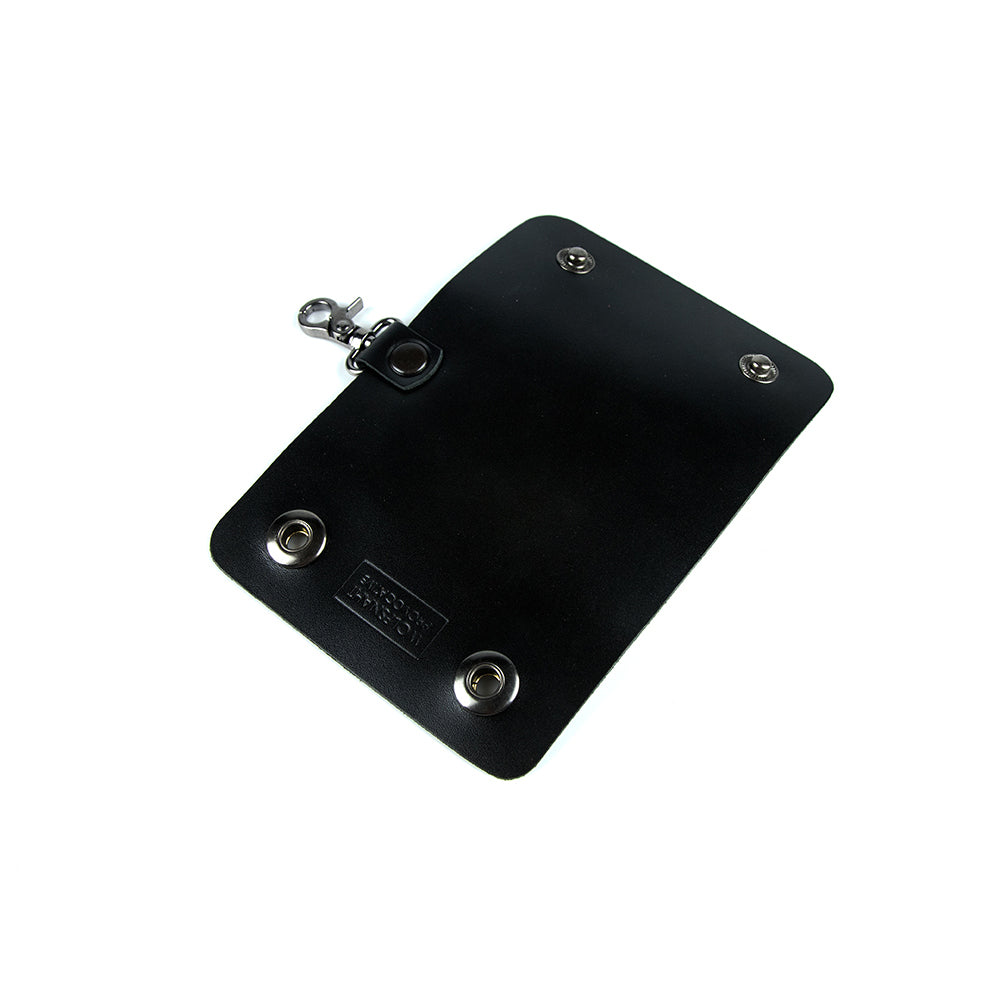Key organizer crafted from black genuine leather