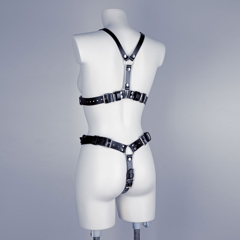 Strap-on harness for pegging 