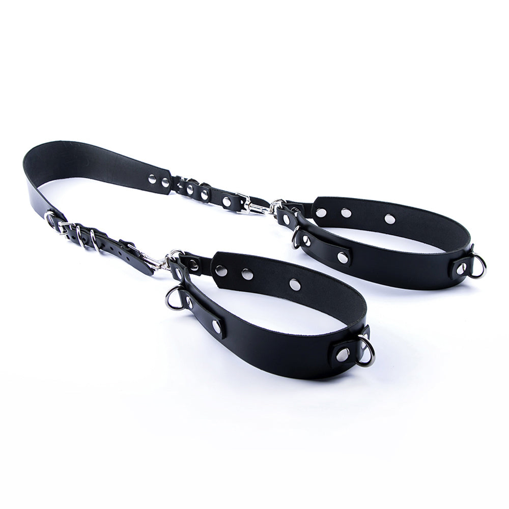 leather legs spreader bondage accessory 
