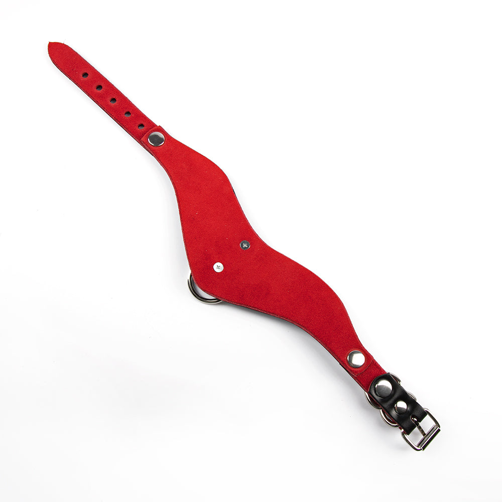 Suede-lined choker layout back side